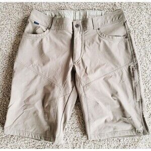 Kuhl Renegade Performance Shorts Mens 36 Khaki Hiking Gorpcore Utility Pockets